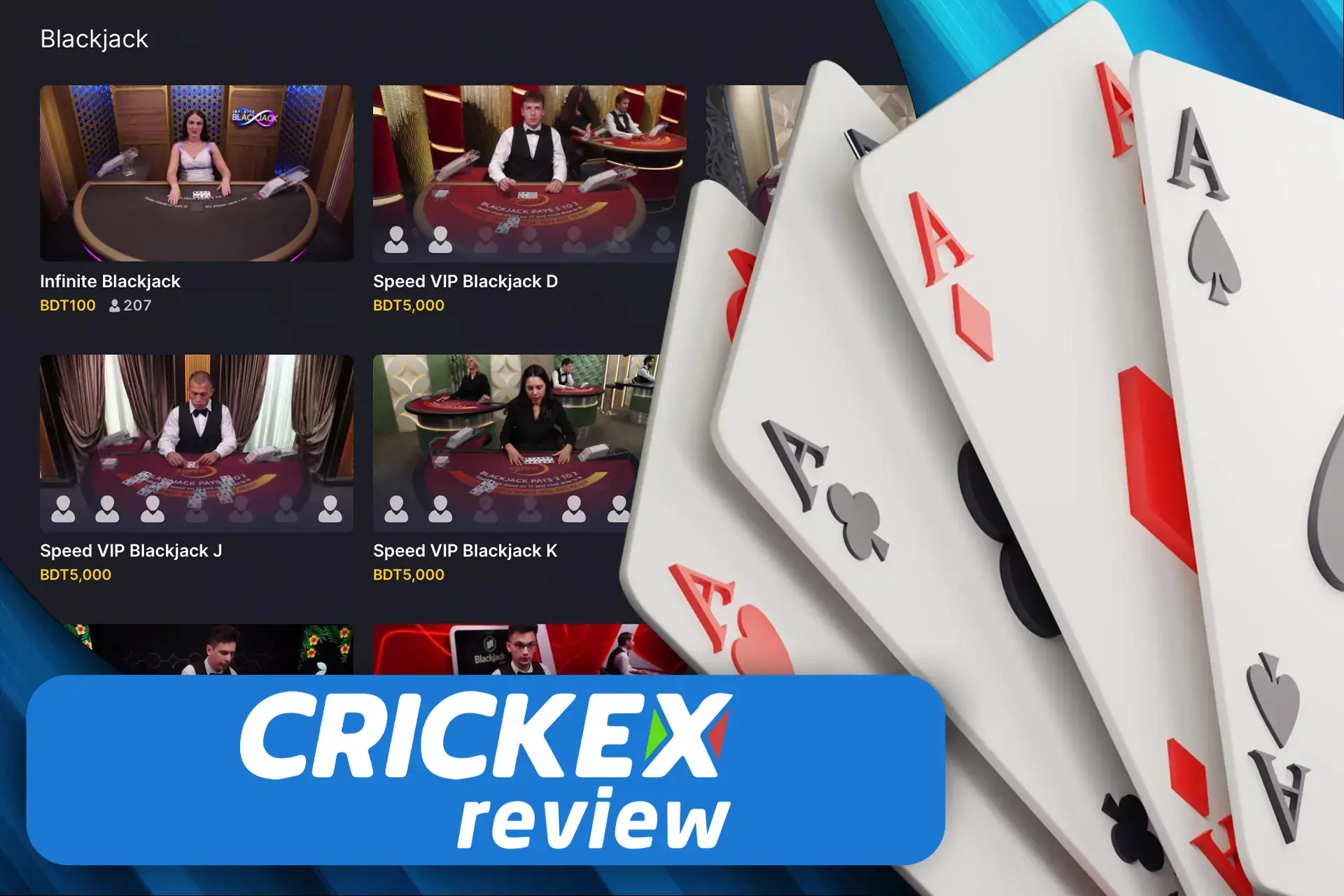 Collect 21 points in blakcjack and win the game.