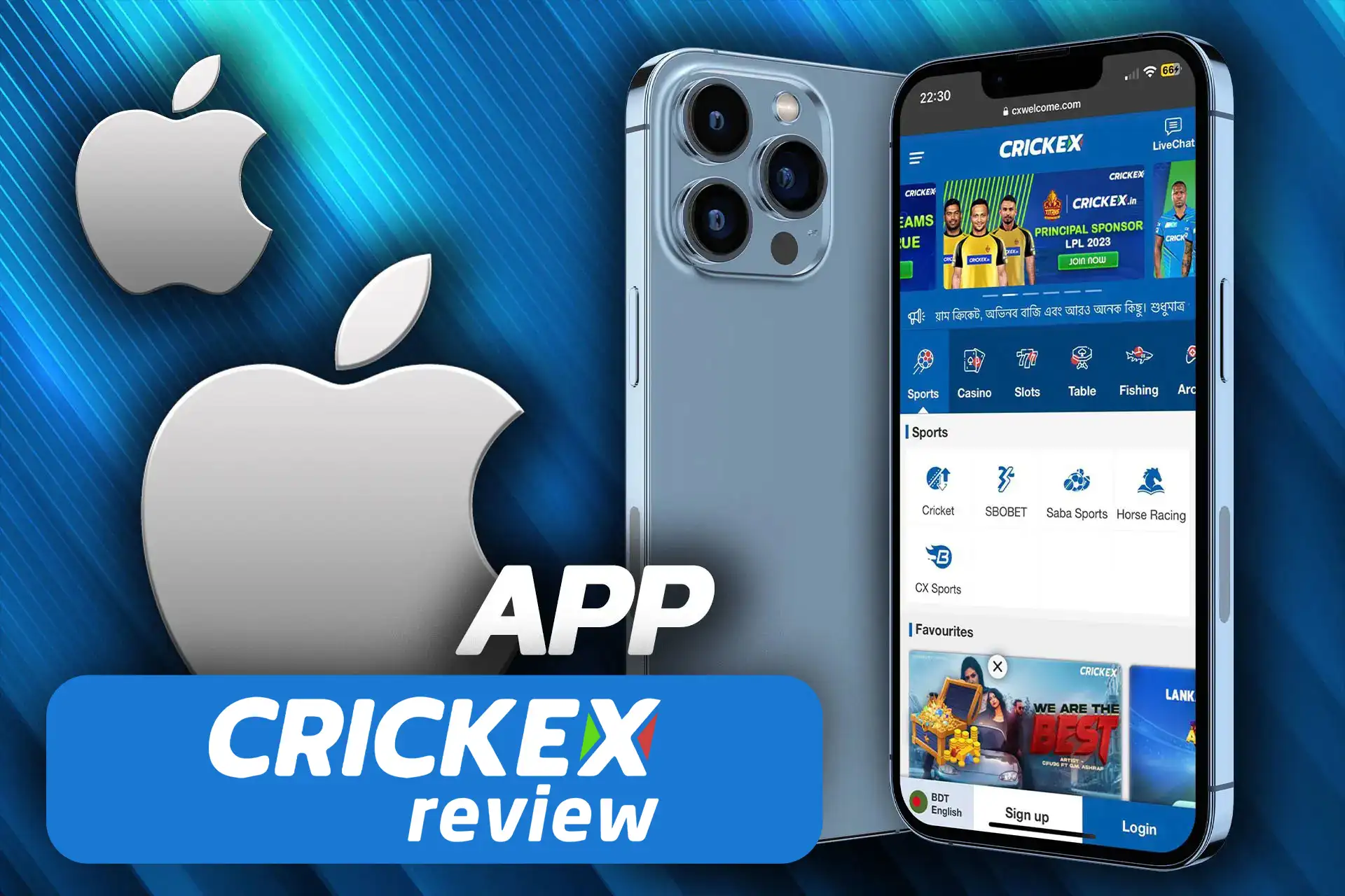 You can use browser version of Crickex on your iPhone, that has the same features.