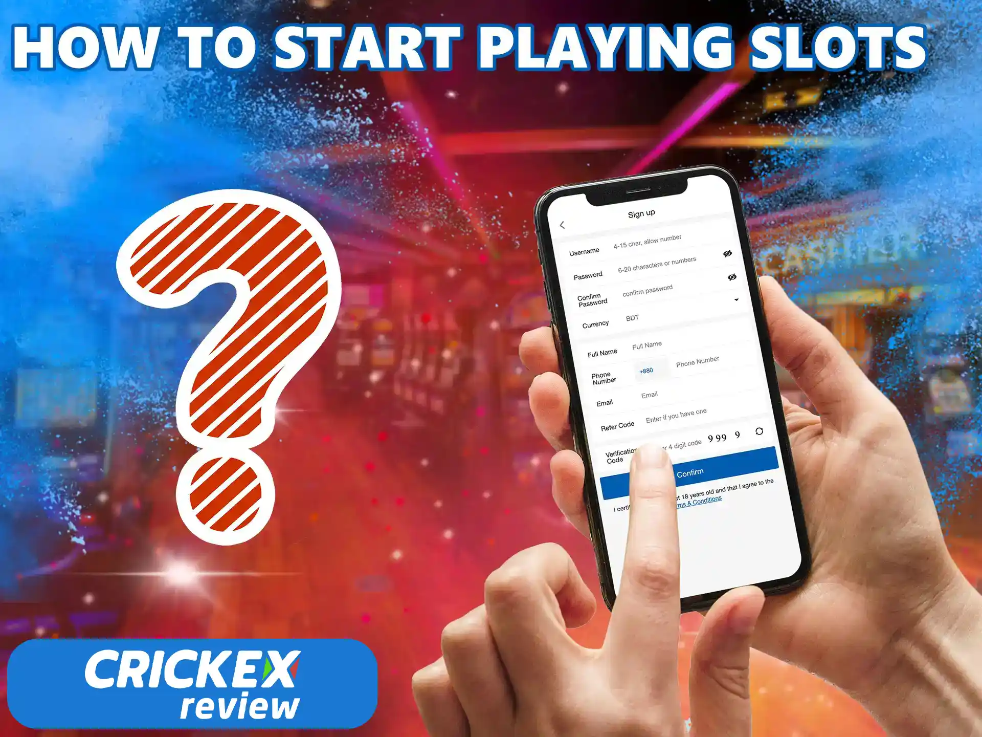 To get a head start in the game you must create an account with Crickex and fund your virtual account.