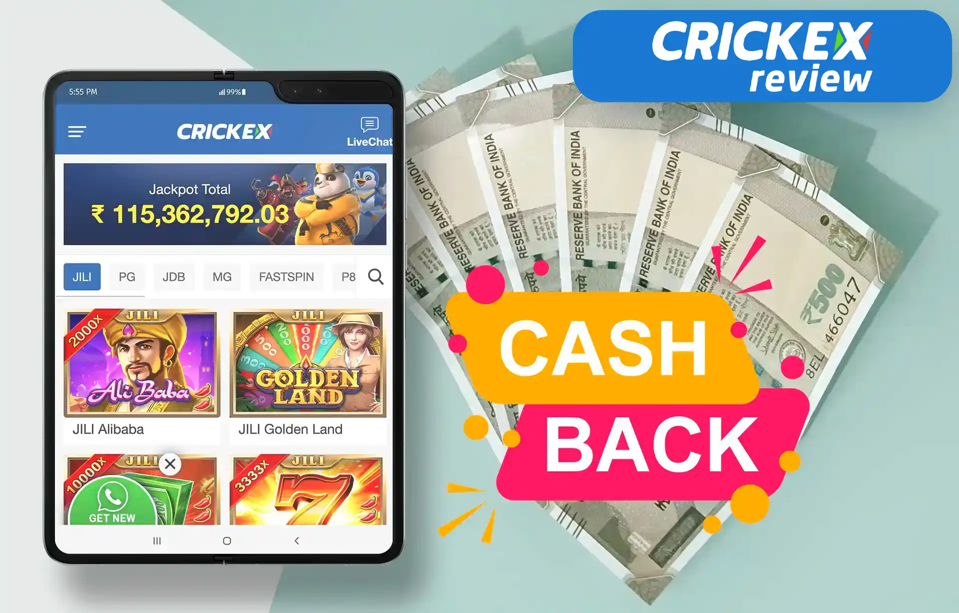 Users from Bangladesh can get 5% cashback on their account as a loyalty to Crickex.